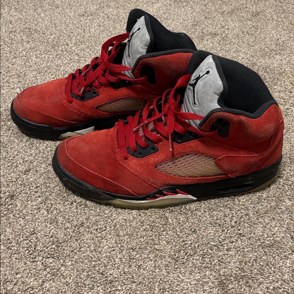 Nike Air Jordan 5 Retro 2009 “Raging Bull Red Suede” DD0587-600 Size 10.5 - Picture 2 of 11